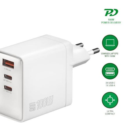 4smarts Netzladegerät GaN Pocket 100W 2C+1A