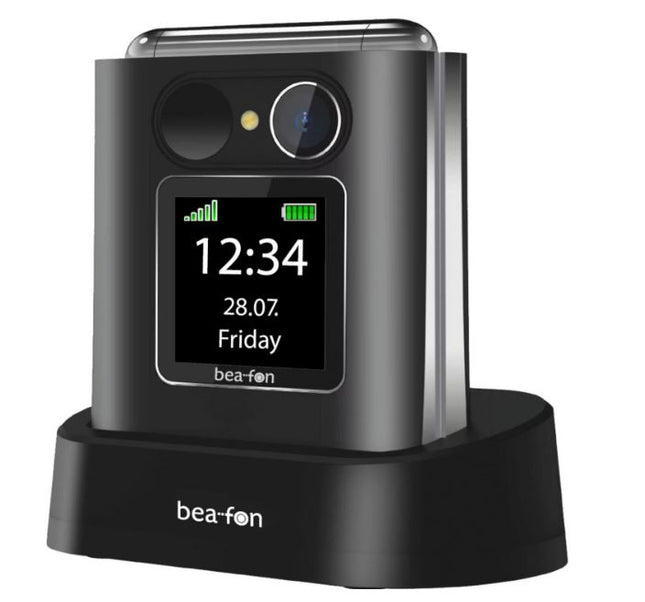 BEAFON Fold10 LTE - 4G, Silver Line, Großtastenklapphandy